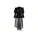 Sacou cu funda supradimensionata si trena din organza - imagine 2