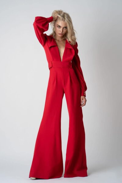 Salopeta cu decolteu adanc red