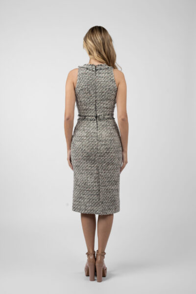 Rochie midi tweed fara maneci - imagine 4