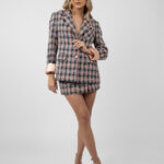 Fusta mini din tweed pastel