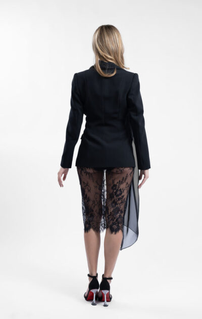 Fusta dantela conica cu betelie - imagine 4