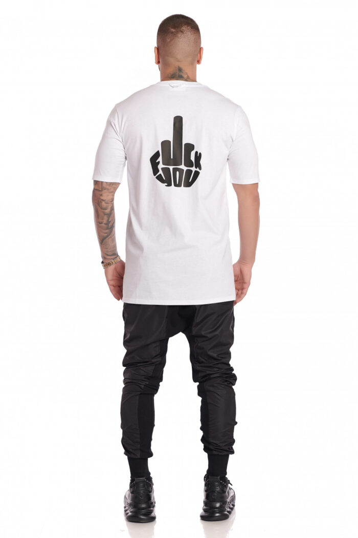 Tricou 2Words1Finger White - imagine 2