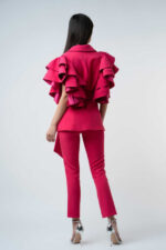 Pantalon conic fucsia - imagine 2