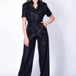 Salopeta din material peliculizat cu croiala ampla