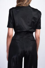 Salopeta din material peliculizat cu croiala ampla - imagine 3