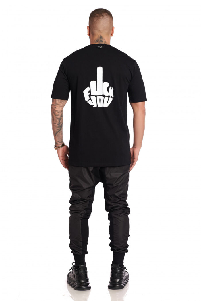 Tricou 2Words1Finger Black - imagine 2