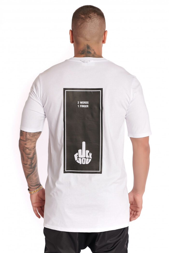 Tricou Rectangle Fvck White - imagine 1