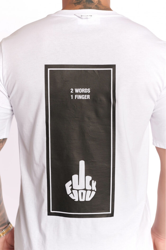 Tricou Rectangle Fvck White - imagine 3