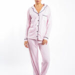 Pijama striped pink