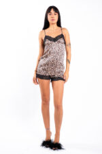 Set leopard satin nude Limited Edition