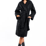 Palton oversize din lana cu cordon