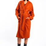 Palton oversize din lana cu cordon