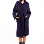 Palton oversize din lana cu cordon