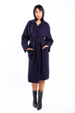 Palton oversize din lana cu cordon