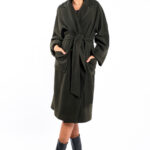 Palton oversize din lana cu cordon