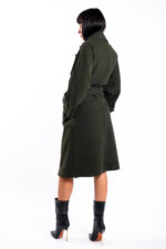 Palton oversize din lana cu cordon - imagine 2