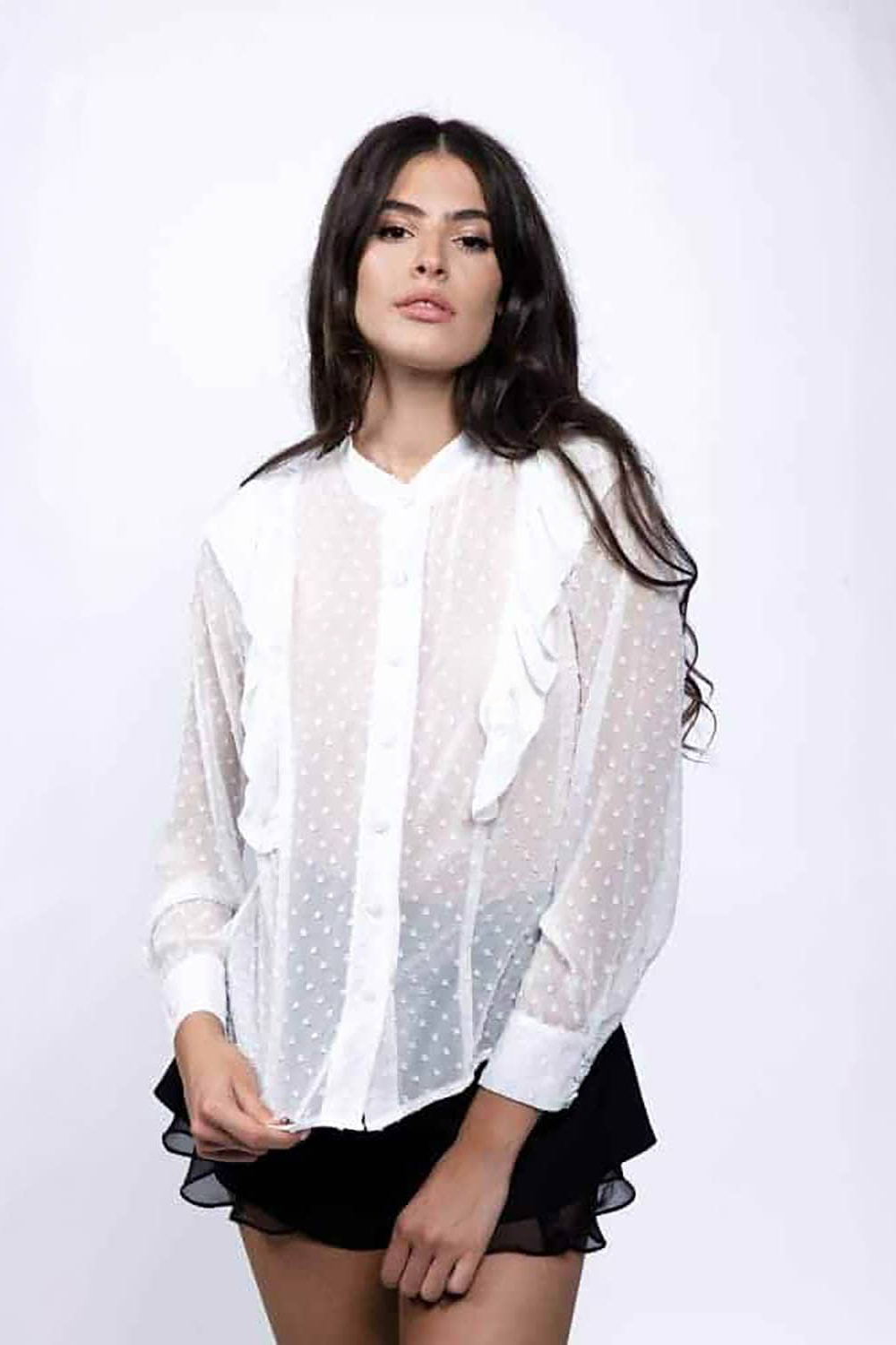 camasa-alba-cu-esarfe-1-copy copy Camasa cu volane si buline white - imagine 1