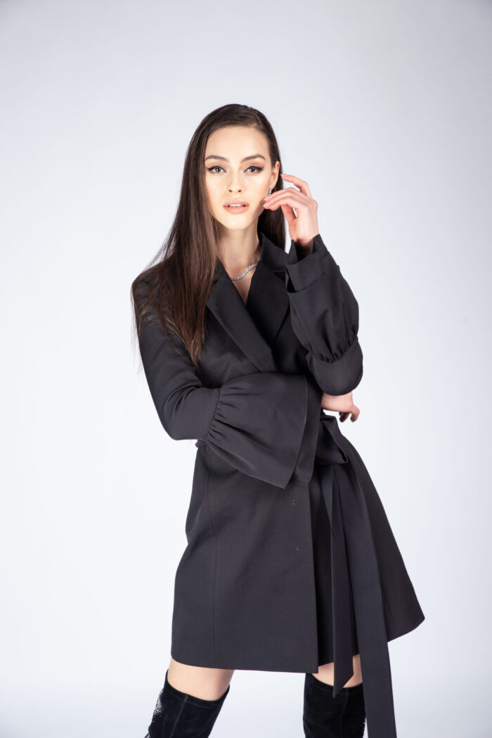 Rochie sacou cu volane - imagine 2