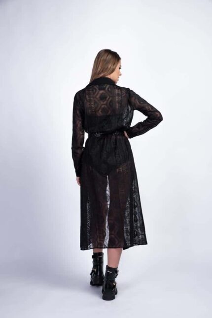 Rochie camasa din matase brodata - imagine 2