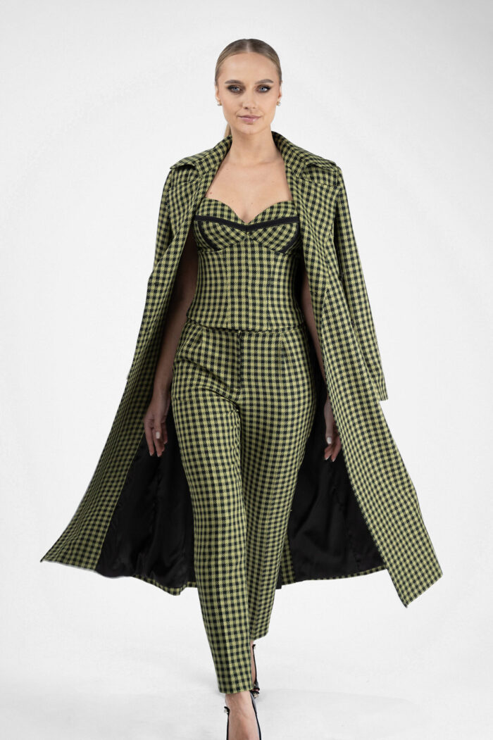 Pantaloni conici Green Print - imagine 3