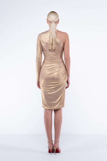 Rochie peliculizata mulata midi cu fronseuri - imagine 4