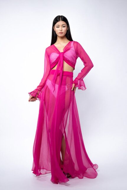 Compleu  din doua piese transparent - imagine 2