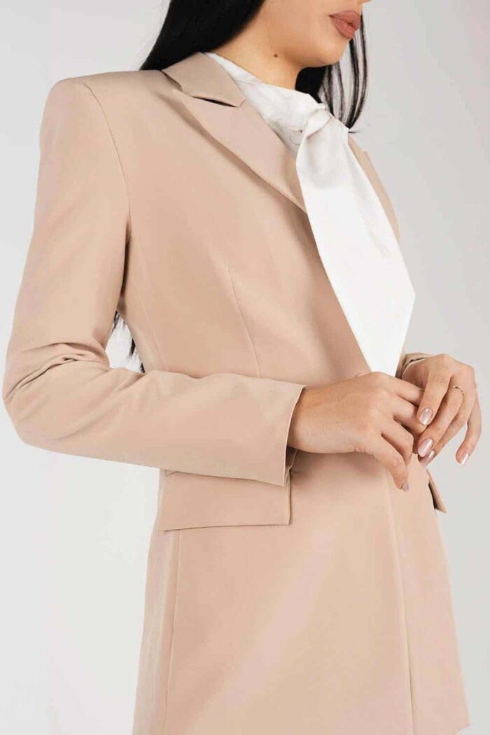 Costum clasic bej - imagine 5