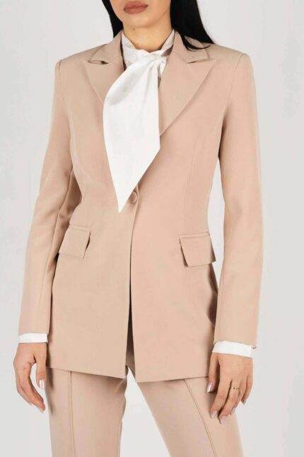 Costum clasic bej - imagine 3