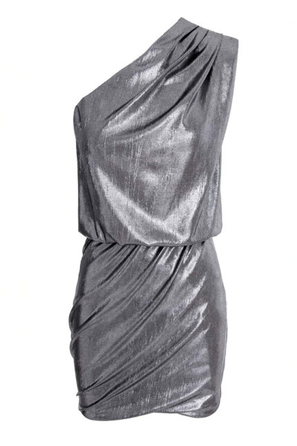 Rochie mini peliculizată asimetrică - imagine 3