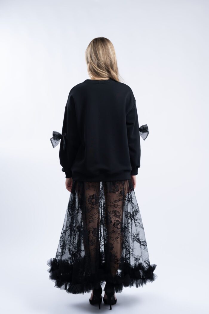 Hanorac lejer cu funde din organza - imagine 2