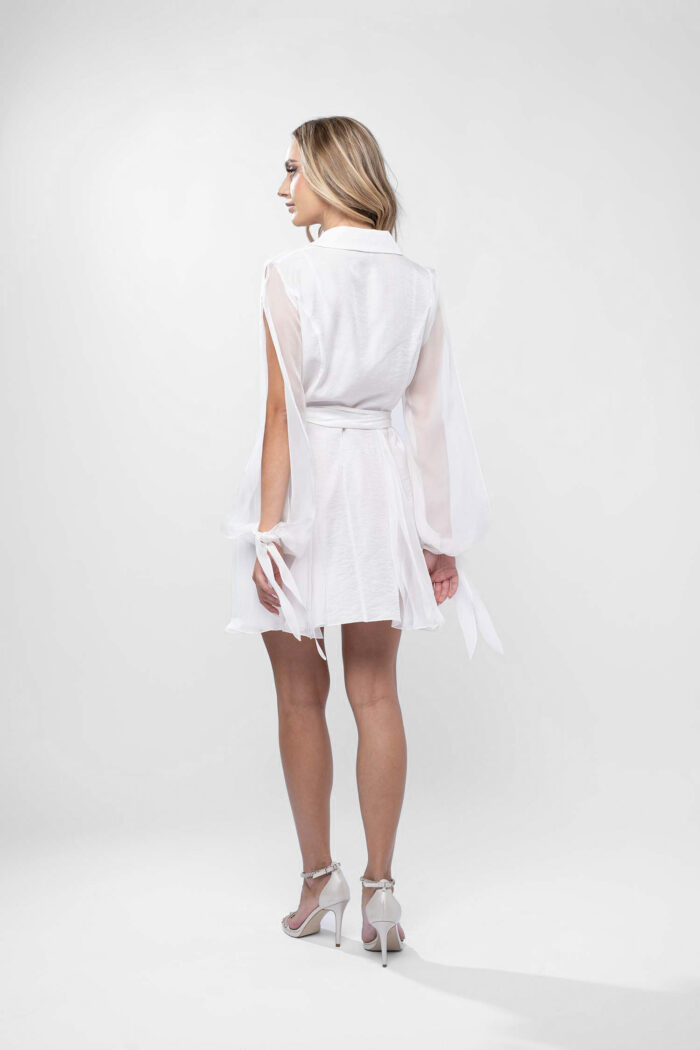 Rochie scurta tip camasa - imagine 4