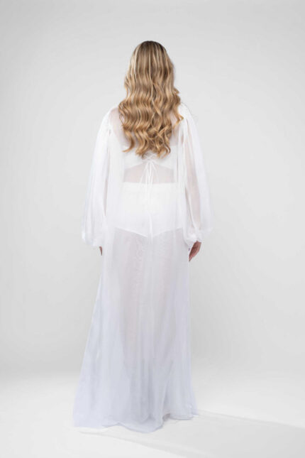 Pantaloni lungi din voal cu captuseala scurta - imagine 4