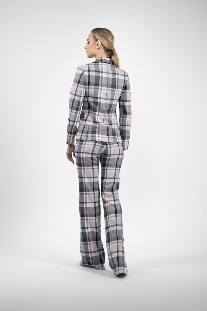 Pantalon evazat carouri pastel - imagine 4