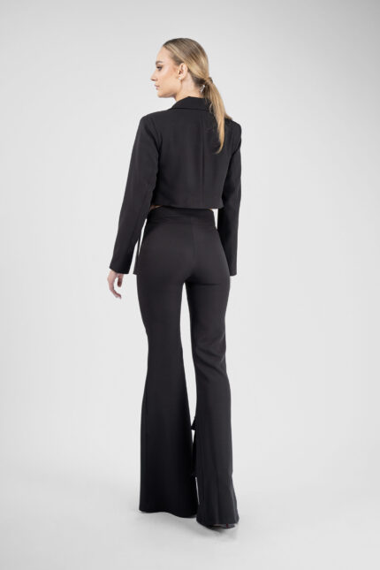 Pantaloni evazați Black - imagine 3
