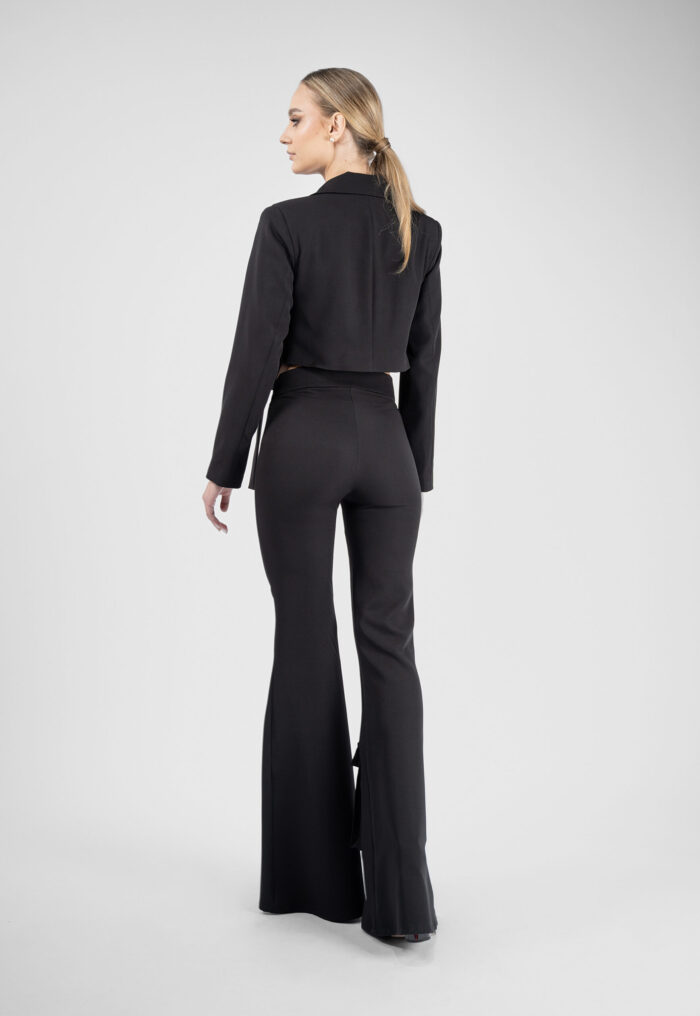 Pantaloni evazați Black - imagine 3