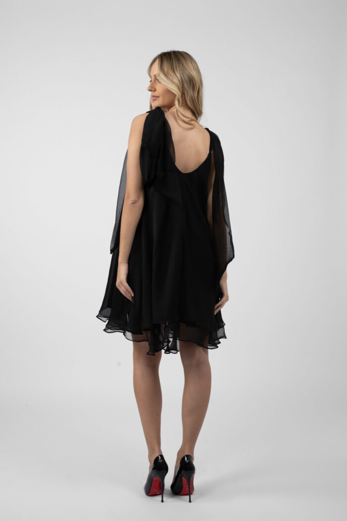 Rochie mini cu esarfe Black - imagine 4