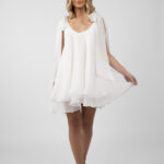 Rochie mini cu esarfe