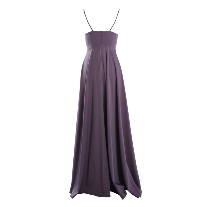 Rochie lunga Laurelie Dark Raspberry Glace - imagine 4