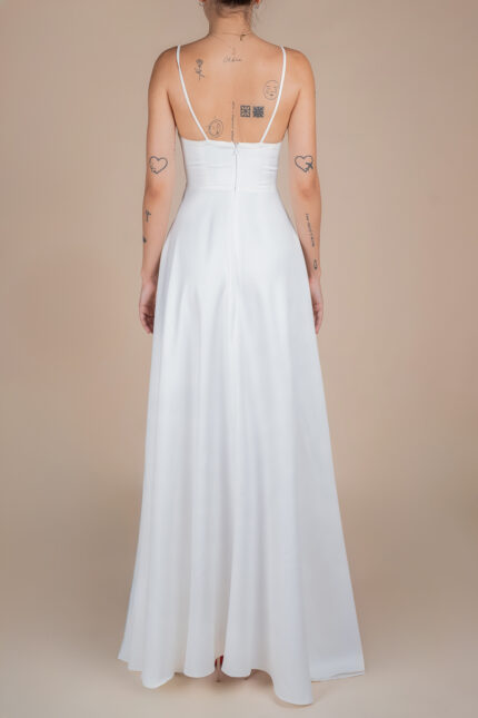 Rochie lunga Laurelie White - imagine 2