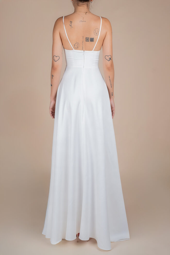 Rochie lunga Laurelie White - imagine 2