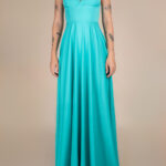 Rochie lunga Laurelie Pearl Aqua