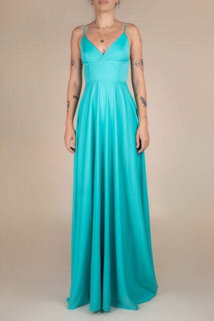 Rochie lunga Laurelie Pearl Aqua