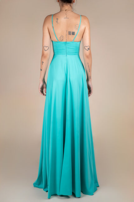 Rochie lunga Laurelie Pearl Aqua - imagine 2