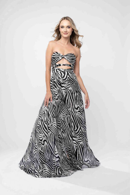Rochie lunga cu decupaje - imagine 3