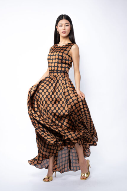 Rochie maxi cu spate gol peekaboo - imagine 2