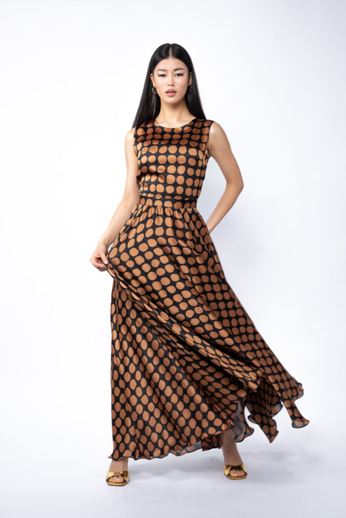 Rochie maxi cu spate gol peekaboo - imagine 3