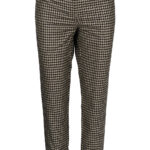 Pantaloni conici Brown Print