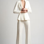 Sacou cambrat cu peplum si cordon