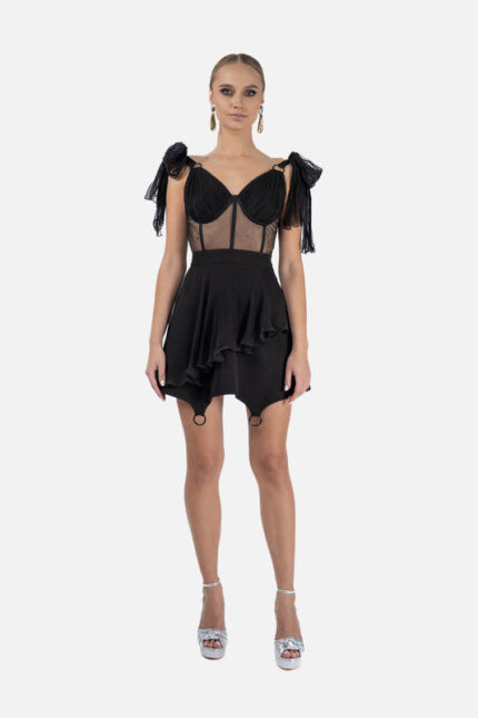 Rochie scurta din matase