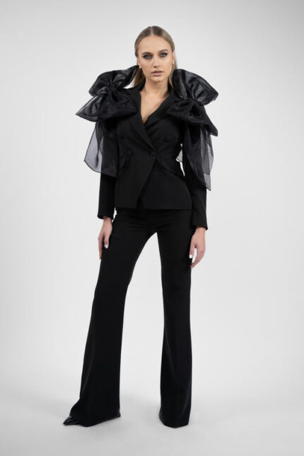 Sacou statement cu funde maxi din organza - imagine 2